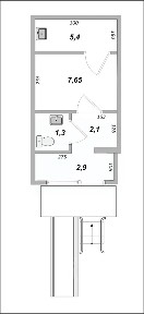 Продается офис, 16,9 м²