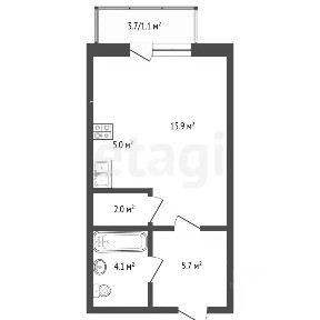 Сдается студия, 32,9 м²