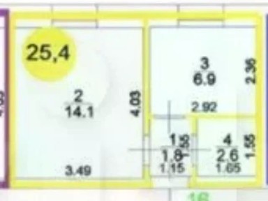Продается 1-комн. квартира, 25,4 м²