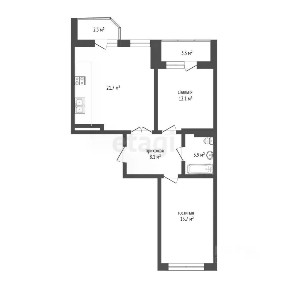 Продается 2-комн. квартира, 62 м²