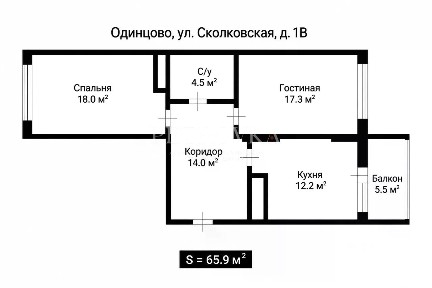 Сдается 2-комн. квартира, 65,9 м²