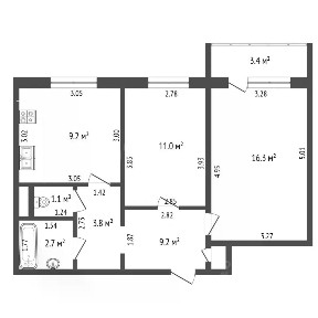 Сдается 2-комн. квартира, 50,1 м²