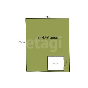 Продается 1-этажный дом, 16 м²
