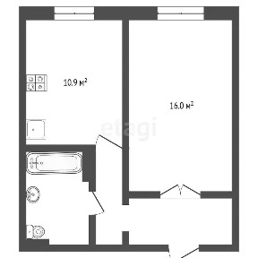Продается 1-комн. квартира, 39,6 м²