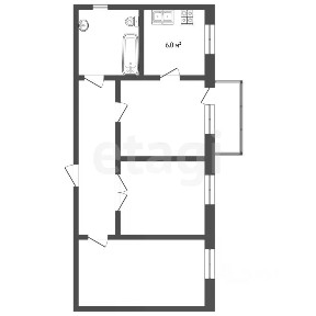Продается 3-комн. квартира, 52,4 м²