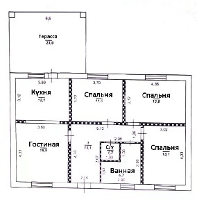 Продается 1-этажный дом, 100 м²