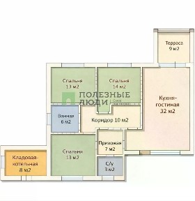 Продается 1-этажный дом, 115 м²