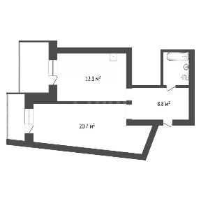 Продается 1-комн. квартира, 45,5 м²