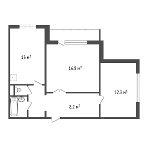 Продается 2-комн. квартира, 57,1 м²