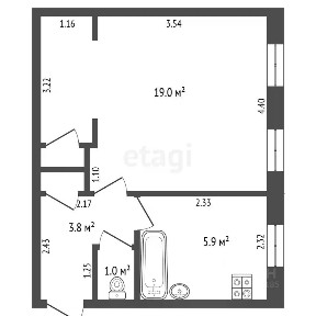 Продается 1-комн. квартира, 30,7 м²