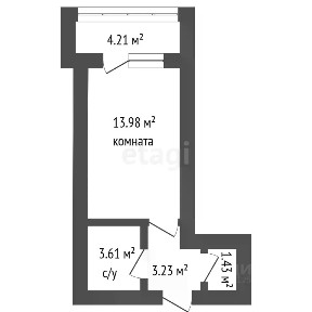 Продается студия, 22,3 м²
