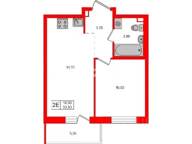 Продается 1-комн. квартира, 33,5 м²