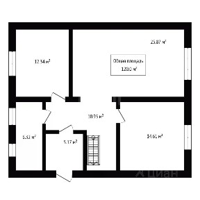 Продается 1-этажный дом, 120 м²