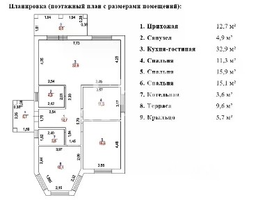 Продается 1-этажный дом, 116 м²