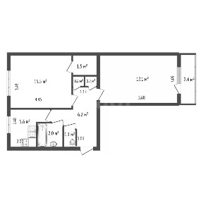 Продается 2-комн. квартира, 49,4 м²