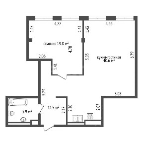 Продается 2-комн. квартира, 89,6 м²