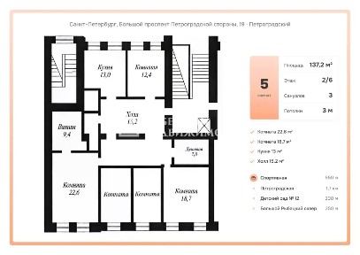 Санкт-Петербург, р-н Петроградский, Введенский, просп. Большой Петроградской стороны, 19
