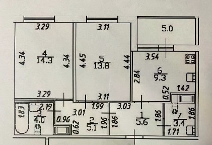 Продается 2-комн. квартира, 55,5 м²