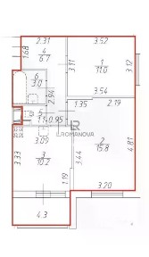 Продается 2-комн. квартира, 52,1 м²
