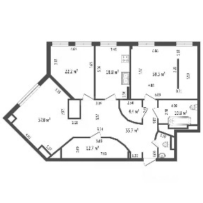 Продается 3-комн. квартира, 184,1 м²