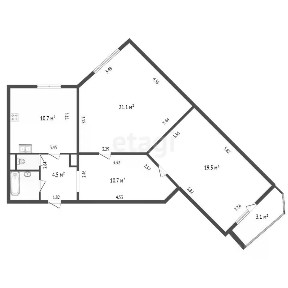 Продается 2-комн. квартира, 70,1 м²