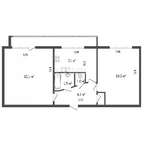 Продается 2-комн. квартира, 44,4 м²