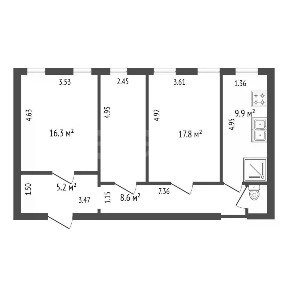 Продается 3-комн. квартира, 71 м²