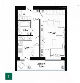 Продается 1-комн. квартира, 36,5 м²