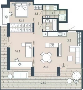 Продается 2-комн. квартира, 86,4 м²