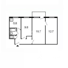 Продается 3-комн. квартира, 56,6 м²