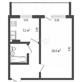 Продается 1-комн. квартира, 35,7 м²