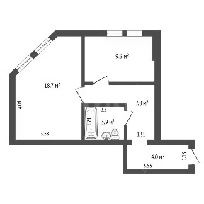 Продается 2-комн. квартира, 43,2 м²