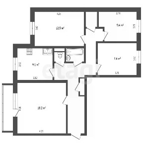 Продается 4-комн. квартира, 77,7 м²
