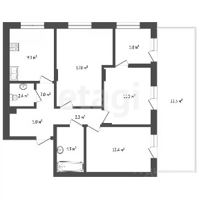 Продается 3-комн. квартира, 67 м²