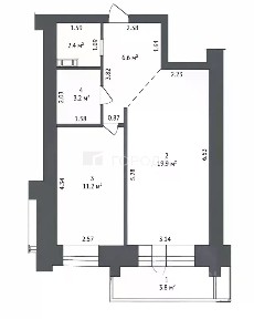 Продается 1-комн. квартира, 43,3 м²