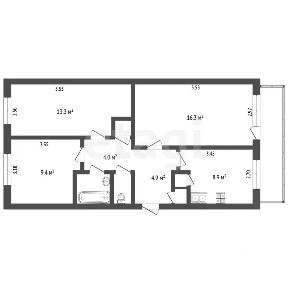 Продается 3-комн. квартира, 62 м²