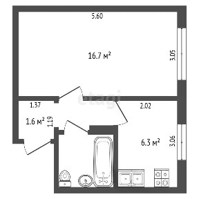 Продается 1-комн. квартира, 29,2 м²
