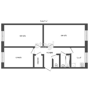 Продается 3-комн. квартира, 60,7 м²