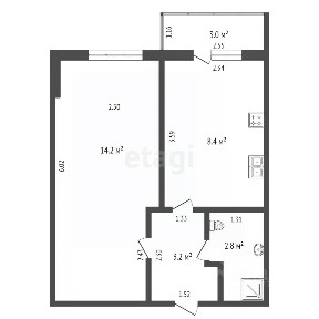 Продается 1-комн. квартира, 28,6 м²