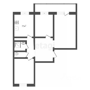Продается 3-комн. квартира, 59,8 м²