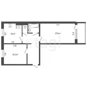 Продается 2-комн. квартира, 51,5 м²
