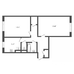 Продается 2-комн. квартира, 52,5 м²