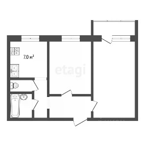 Продается 2-комн. квартира, 49,3 м²