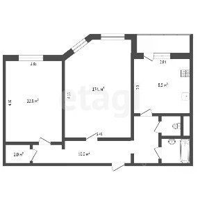 Продается 2-комн. квартира, 54 м²