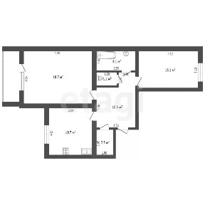 Продается 2-комн. квартира, 62 м²