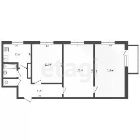 Продается 3-комн. квартира, 62,5 м²