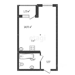 Продается студия, 28,2 м²