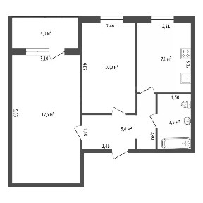 Продается 2-комн. квартира, 45,7 м²