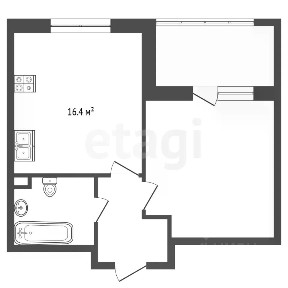 Продается 1-комн. квартира, 41,1 м²