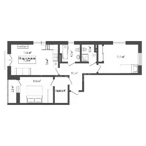 Продается 3-комн. квартира, 71 м²